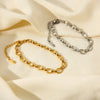 Simple Style Solid Color 304 Stainless Steel 18K Gold Plated Bracelets In Bulk