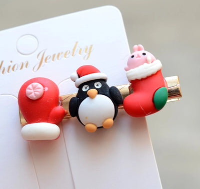 Christmas Fashion Girl'S Christmas Tree Arylic Hair Clip