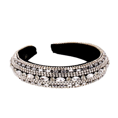 baroque style u shape sponge inlay rhinestones pearl hair band 1 piece