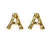 1 Pair Simple Style Classic Style IG Style Letter Plating Brass 24K Gold Plated Ear Studs