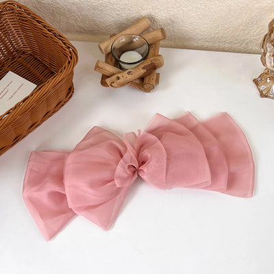 fashion bow shaped headdress women's floating oversized barrettes hairpin