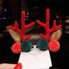 Christmas hairpin new plush Christmas flocking Elk Horn hairpin hair accessories children's holiday dress headdress