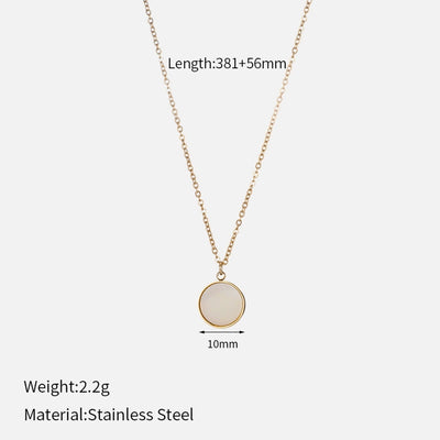 Jewelry Simple Style Round 304 Stainless Steel Pendant Necklace