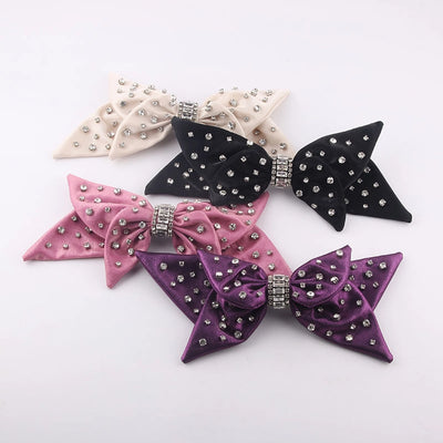 jewelry retro full diamond bow hairpin