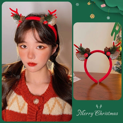 Christmas Cute Sweet Women's Antlers Imitation Antlers Flocking Hair Band