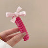 simple bubble braid head rope women's new high sense love telephone line hair ring ponytail braid artifact