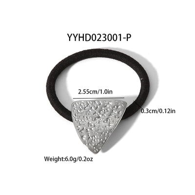 Women's Modern Style Simple Style Triangle 304 Stainless Steel Elastic Band Hair Tie