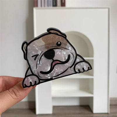 Cute Cartoon Dog Acrylic Medium Size Hair Claw Trendy Personality Hair Claw Shark Clip Hairpin Hair Ornaments Hair Accessories New