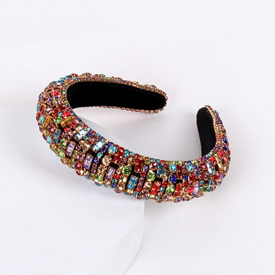 baroque style u shape sponge inlay rhinestones pearl hair band 1 piece