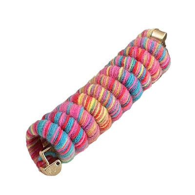 Wool telephone line head rope hair braiding artifact  new rubber band Japanese straight hair band dopamine hair accessories