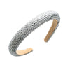 casual solid color cloth inlay artificial rhinestones hair band