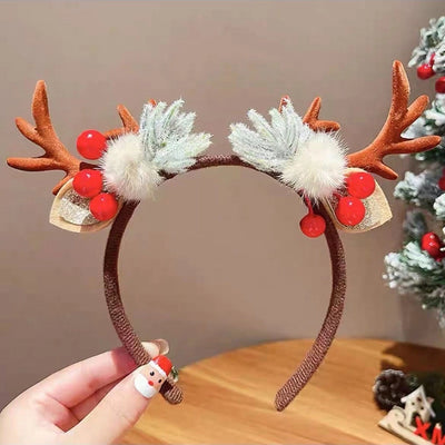 Christmas Cute Sweet Women's Antlers Imitation Antlers Flocking Hair Band