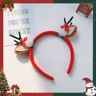 Christmas Cute Sweet Women's Antlers Imitation Antlers Flocking Hair Band