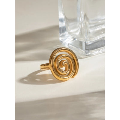 Jewelry Simple Style Classic Style Spiral Stripe 304 Stainless Steel Stainless Steel Rings