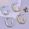 1 Pair Simple Style Commute Geometric Plating 304 Stainless Steel Ear Studs