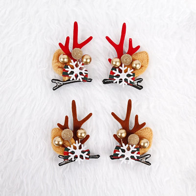 Christmas Cute Women's Christmas Hat Letter Elk Plastic Iron Hair Clip