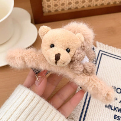 cute animal plush hair claws 1 piece