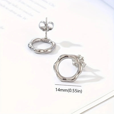 1 Pair Simple Style Geometric 304 Stainless Steel Stainless Steel Earrings