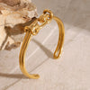 Simple Style Classic Style Solid Color Knot 304 Stainless Steel Bangle In Bulk