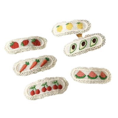 Women's Sweet Fruit Alloy Cloth Braid Hair Clip