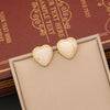 1 Pair Simple Style Commute Heart Shape Inlay 304 Stainless Steel Gem 18K Gold Plated Ear Studs