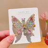 cute fashion sweet butterfly alloy metal artificial pearls hair clip