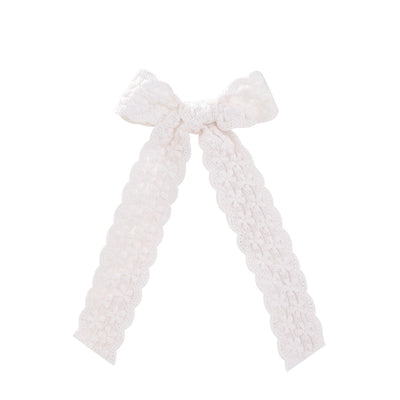 cute sweet flower bow knot cloth lace hair clip