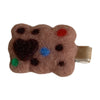 Cute Women's Star Bite a Cookie Plush Hair Clip