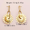 1 Pair IG Style Casual Vacation Geometric Plating 304 Stainless Steel 14K Gold Plated Drop Earrings