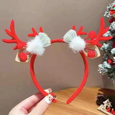 Christmas Cute Sweet Women's Antlers Imitation Antlers Flocking Hair Band