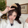 Milk Curry color Plush Hair ring  rubber band women's hair rope Korea high ponytail Net red autumn and winter New head rope