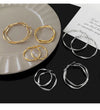 1 Pair Basic Simple Style Classic Style Geometric Round Plating Copper Earrings