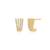 1 Pair IG Style Elegant Geometric Copper Zircon 24K Gold Plated Hoop Earrings Drop Earrings Ear Studs