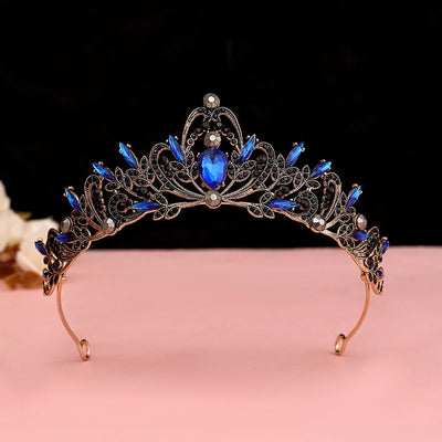 Baroque Vintage Black Luxury Crown Bridal Tiara Wedding Dress Wedding 18th Birthday Female Crown  New