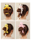 Cute Cartoon Plush Bear Hair Ring No Hurt Hair Headwear Children's Hair Rope Korean Ball Head Rubber Band Bag