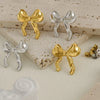 1 Pair Sweet Bow Knot 304 Stainless Steel Ear Studs