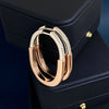 1 Pair Elegant U Shape Color Block Copper Hoop Earrings