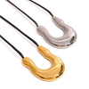 Jewelry Simple Style U Shape Solid Color 304 Stainless Steel Plating Stainless Steel Necklaces