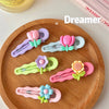 cute spring and summer new frosted flower duckbill clip Tulip hairpin candy color side clip  headdress for women