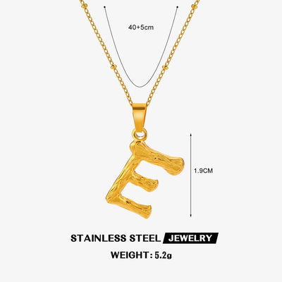 Jewelry Simple Style Cool Style letter 304 Stainless Steel 18K Gold Plated Plating Pendant Necklace