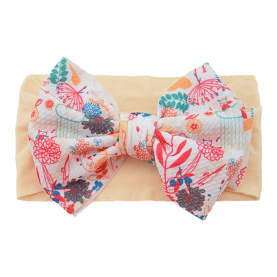 casual plaid bow knot cloth hair band