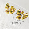 1 Pair Elegant Princess Bow Knot Inlay 304 Stainless Steel Rhinestones 18K Gold Plated Ear Studs