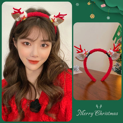 Christmas Cute Sweet Women's Antlers Imitation Antlers Flocking Hair Band