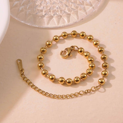 Simple Style Classic Style Solid Color 304 Stainless Steel 18K Gold Plated Bracelets In Bulk