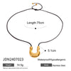 Jewelry Simple Style U Shape Solid Color 304 Stainless Steel Plating Stainless Steel Necklaces