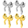 1 Pair Sweet Bow Knot 304 Stainless Steel Ear Studs