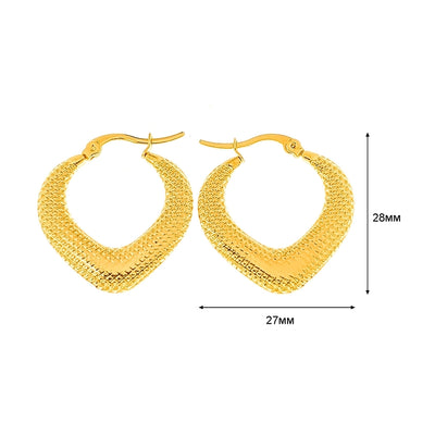 1 Pair Basic Simple Style Classic Style U Shape Geometric Round Plating Titanium Steel Earrings