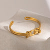 Simple Style Classic Style Solid Color Knot 304 Stainless Steel Bangle In Bulk