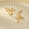 Jewelry Retro Simple Style Snake 304 Stainless Steel Open Rings