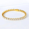 Simple Style Geometric Stainless Steel Zircon Tennis Bracelet In Bulk